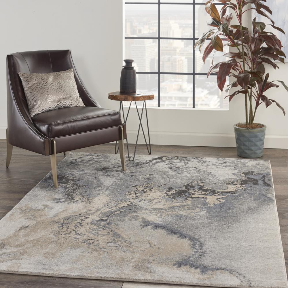 Maxell Area Rug, Grey, 6' x 9'. Picture 7