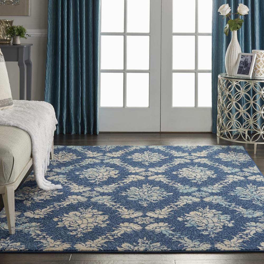 Tranquil Area Rug, Navy/Light Blue, 6' X 9'. Picture 2