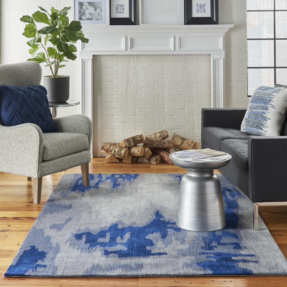 Symmetry Area Rug, Grey/Blue, 3'9" x 5'9". Picture 10