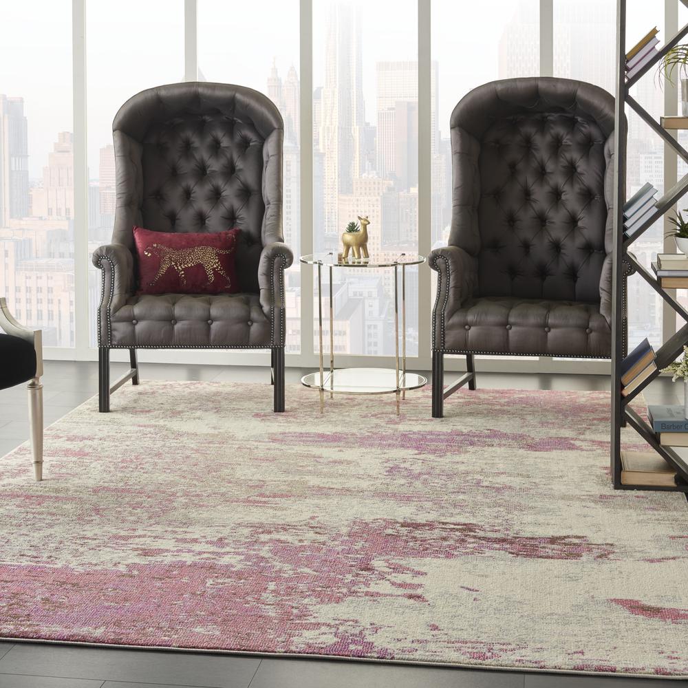 CES02 Celestial Ivory/Pink Area Rug- 6'7" x 9'7". Picture 9