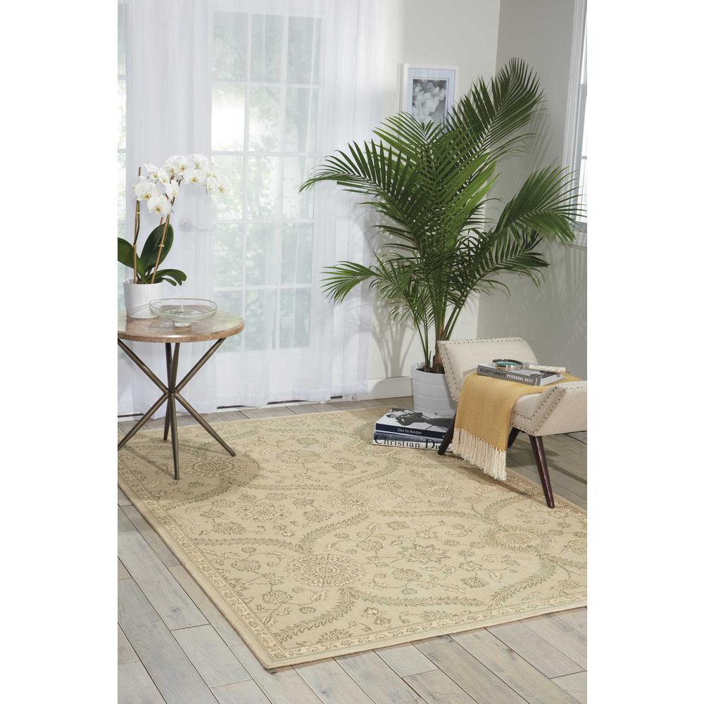 Luminance Area Rug, Cream/Mint, 5'3" x 7'5". Picture 2