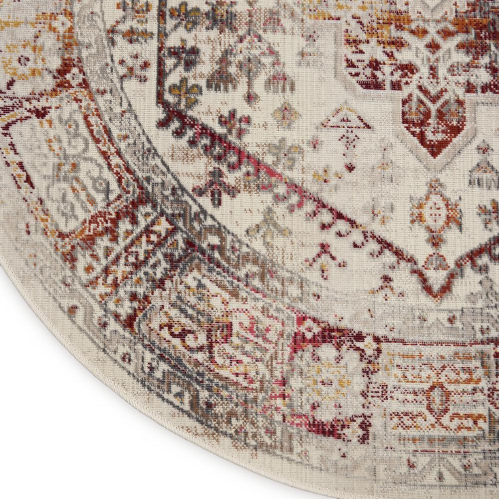 Vintage Round Area Rug, 4' x Round. Picture 5