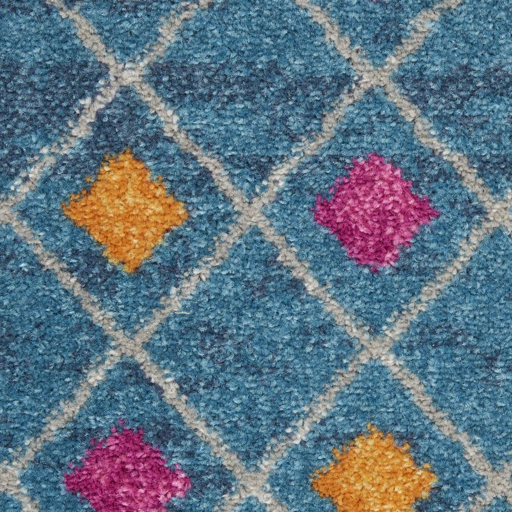 PSN45 Passion Blue/Multicolor Area Rug- 5'3" x 7'3". Picture 6