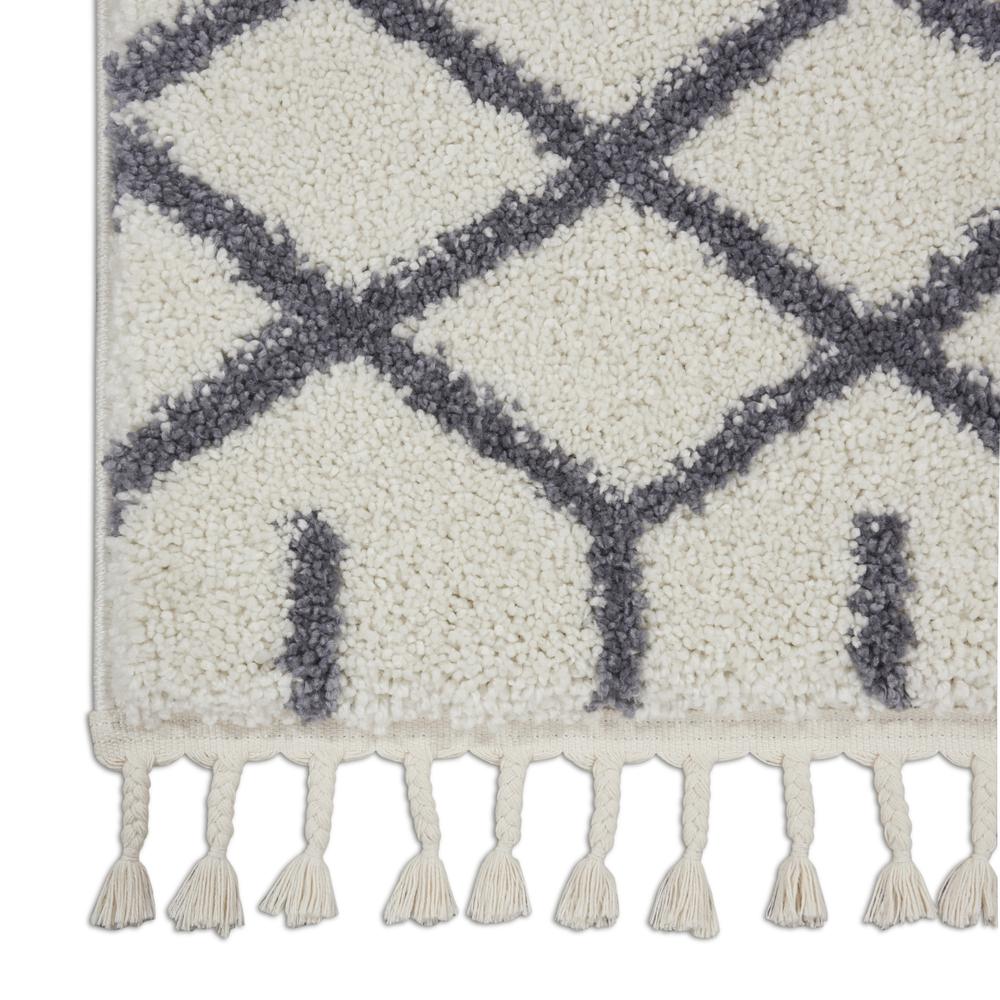 Moroccan Shag Area Rug, White, 7'10" x 10'6". Picture 5