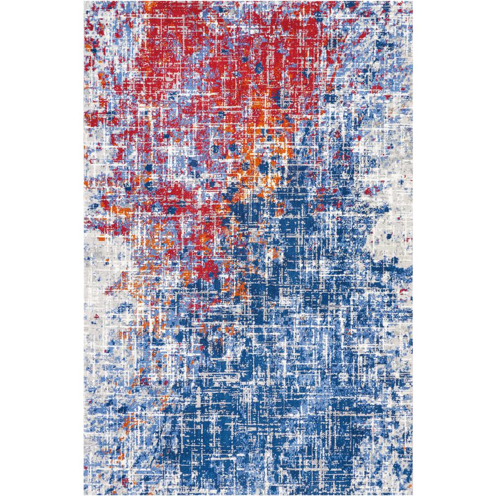 Twilight Area Rug, Red/Blue, 5'6" x 8'. Picture 1