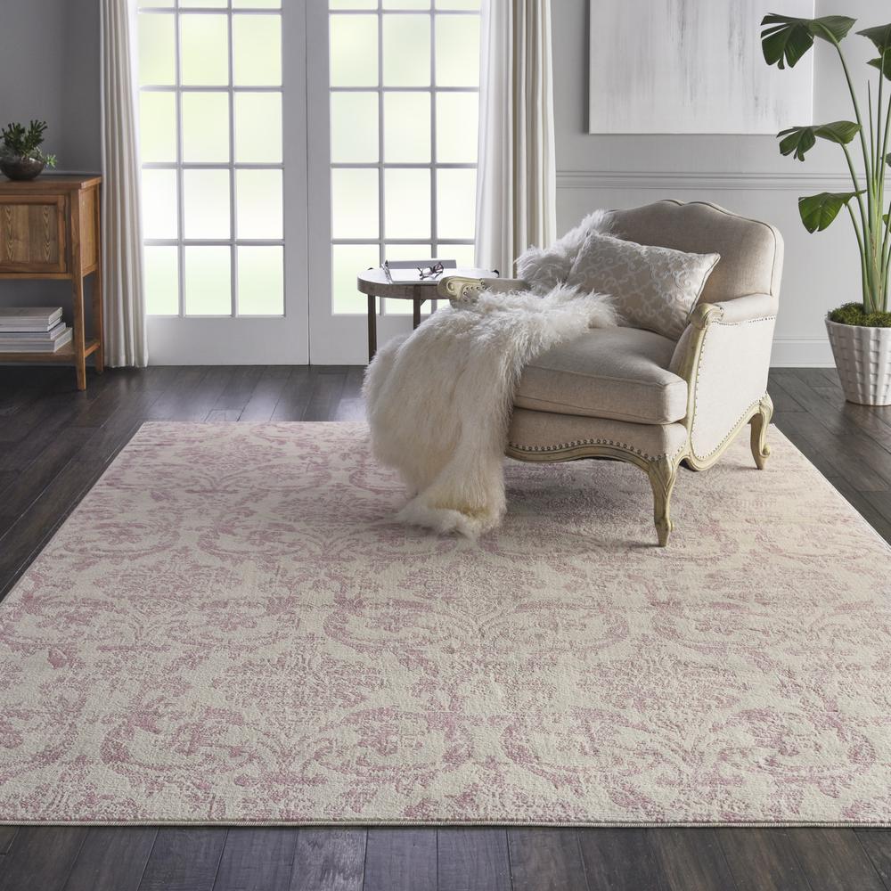 Nourison Jubilant Area Rug, 7' x 10', Ivory/Pink. Picture 2