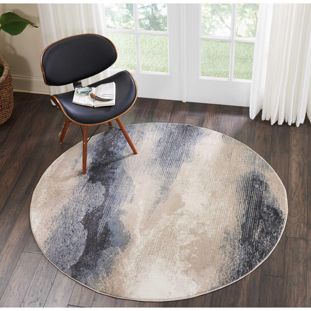 Modern Round Area Rug, 5' x Round. Picture 2