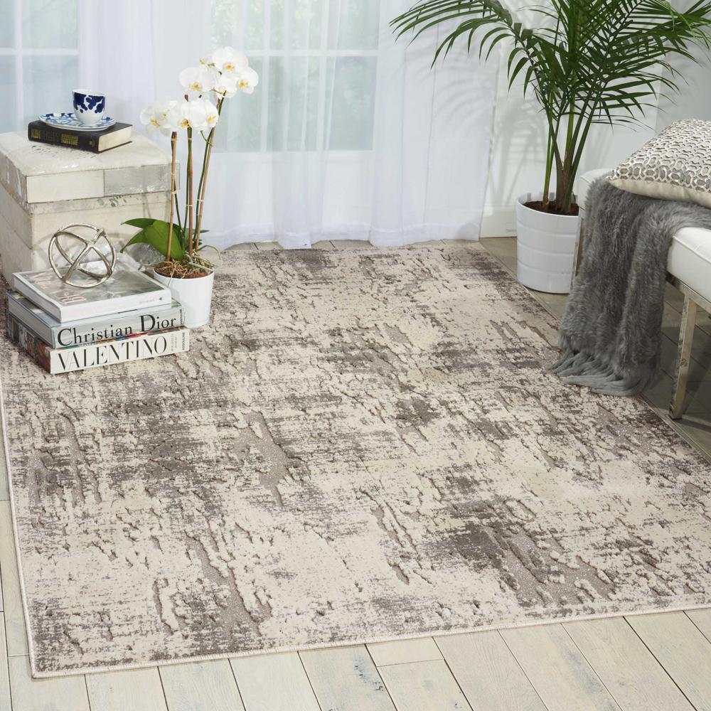 Gleam Area Rug, Ivory/Grey, 3'10" x 5'10". Picture 2