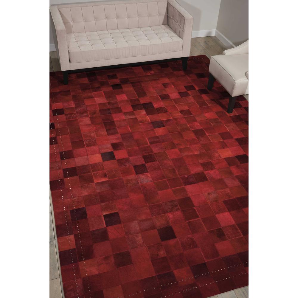 Bbl4 Medley Rectangle Rug By, Scarlet, 8' X 11'. Picture 2