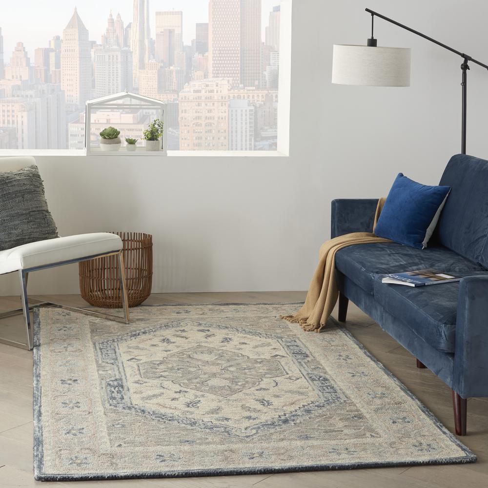 BAH03 Bahari Grey Area Rug- 5' x 7'. Picture 9