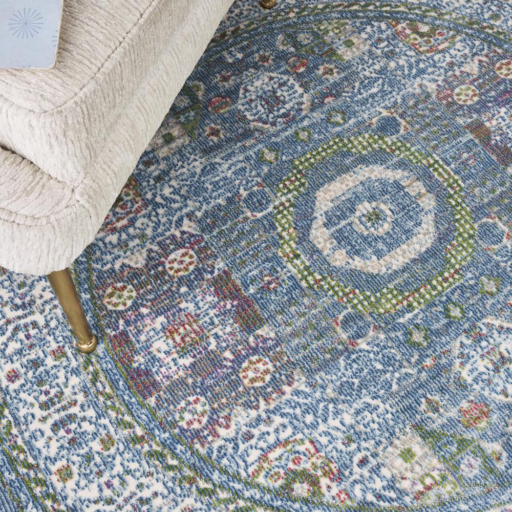 Bohemian Round Area Rug, 4' x Round. Picture 9