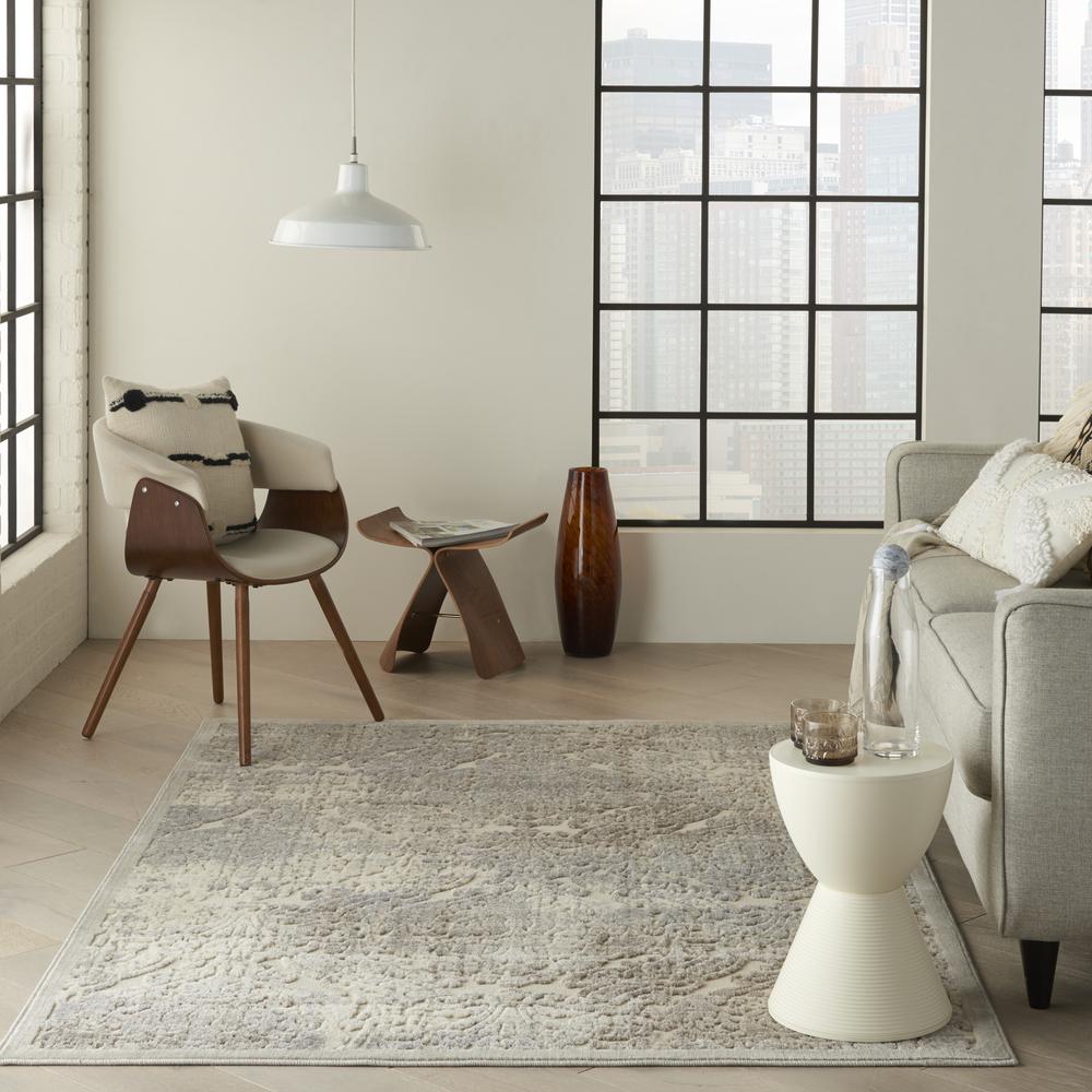 Graphic Illusions Area Rug, Ivory, 5'3" x 7'5". Picture 10