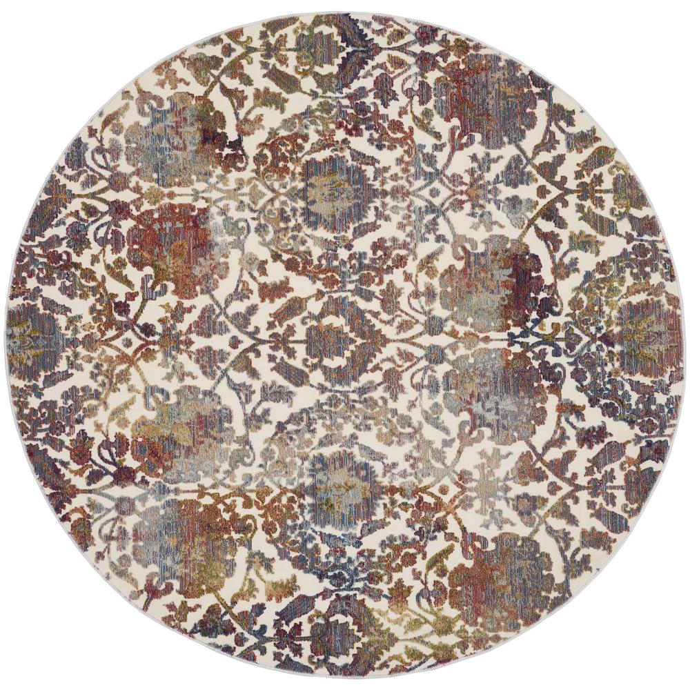 Vintage Round Area Rug, 6' x Round. Picture 1