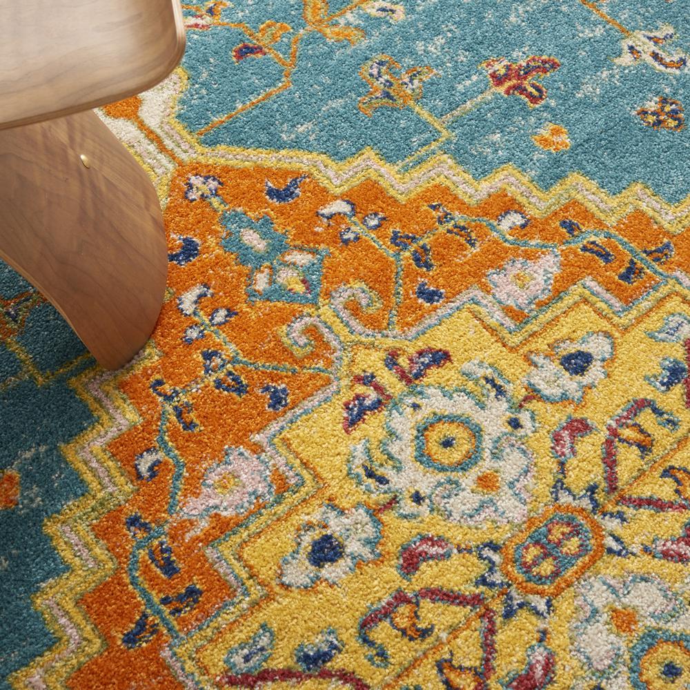 ALR01 Allur Turquoise Ivory Area Rug- 5'3" x 7'3". Picture 8