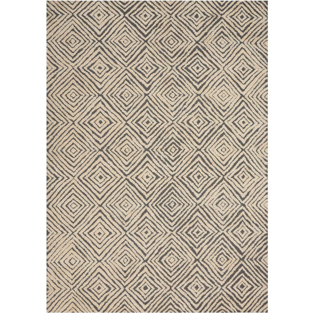 Modern Deco Area Rug, Grey/Ivory, 3'9" x 5'9". Picture 1
