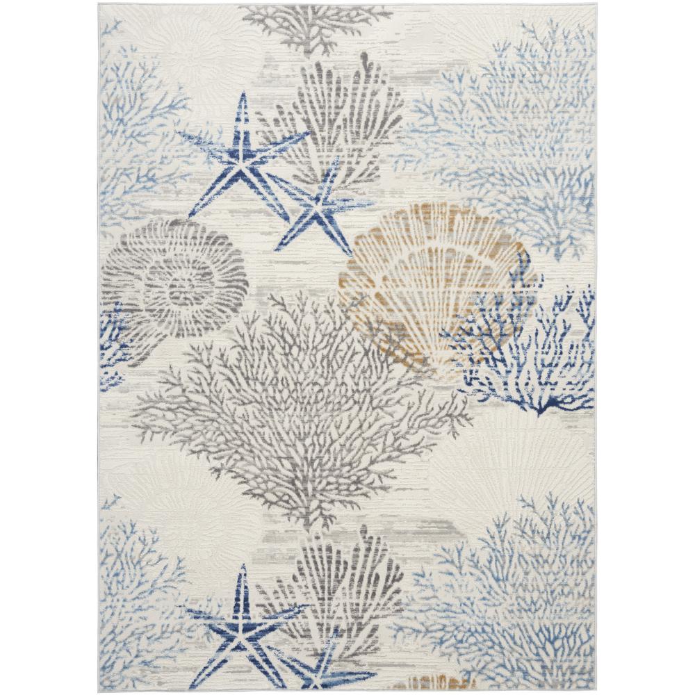 Coastal, Nautical & Beach Rectangle Area Rug, 4' x 6'. Picture 1