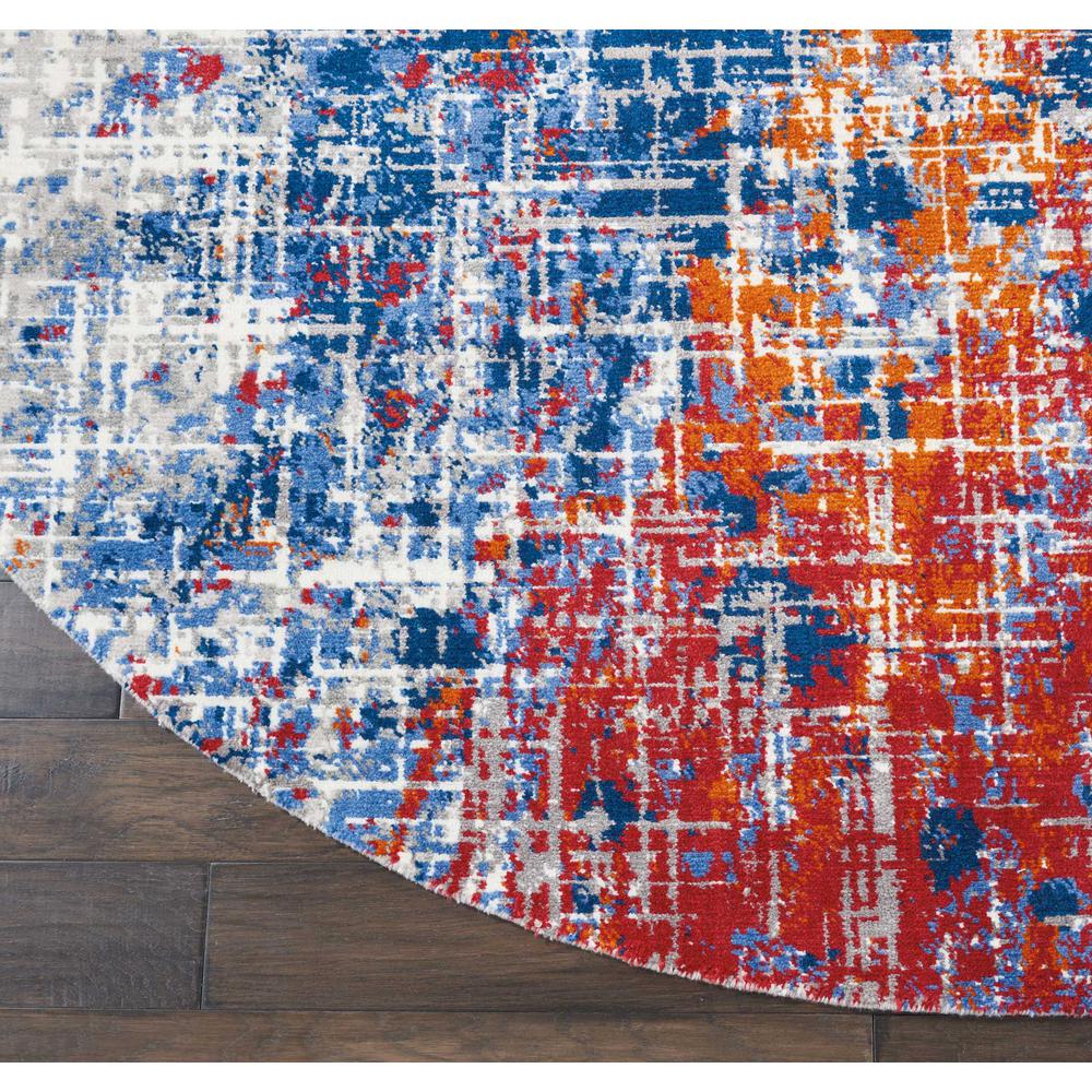 Twilight Area Rug, Red/Blue, 8' x ROUND. Picture 3