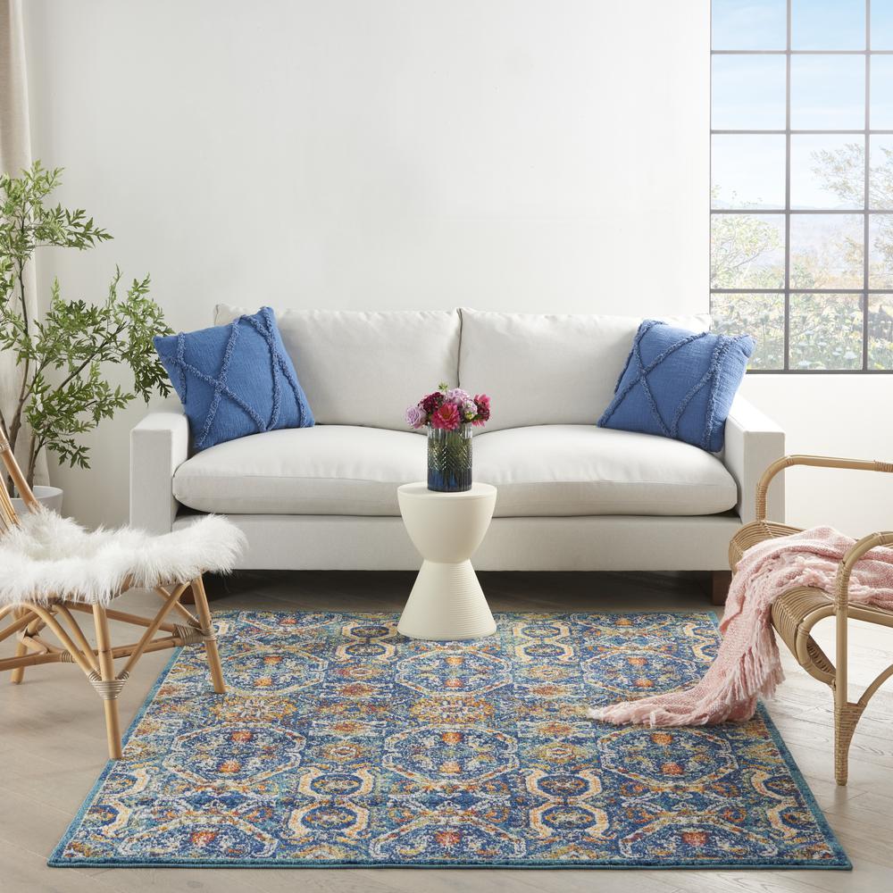 ALR05 Allur Blue Multicolor Area Rug- 5'3" x 7'3". Picture 8