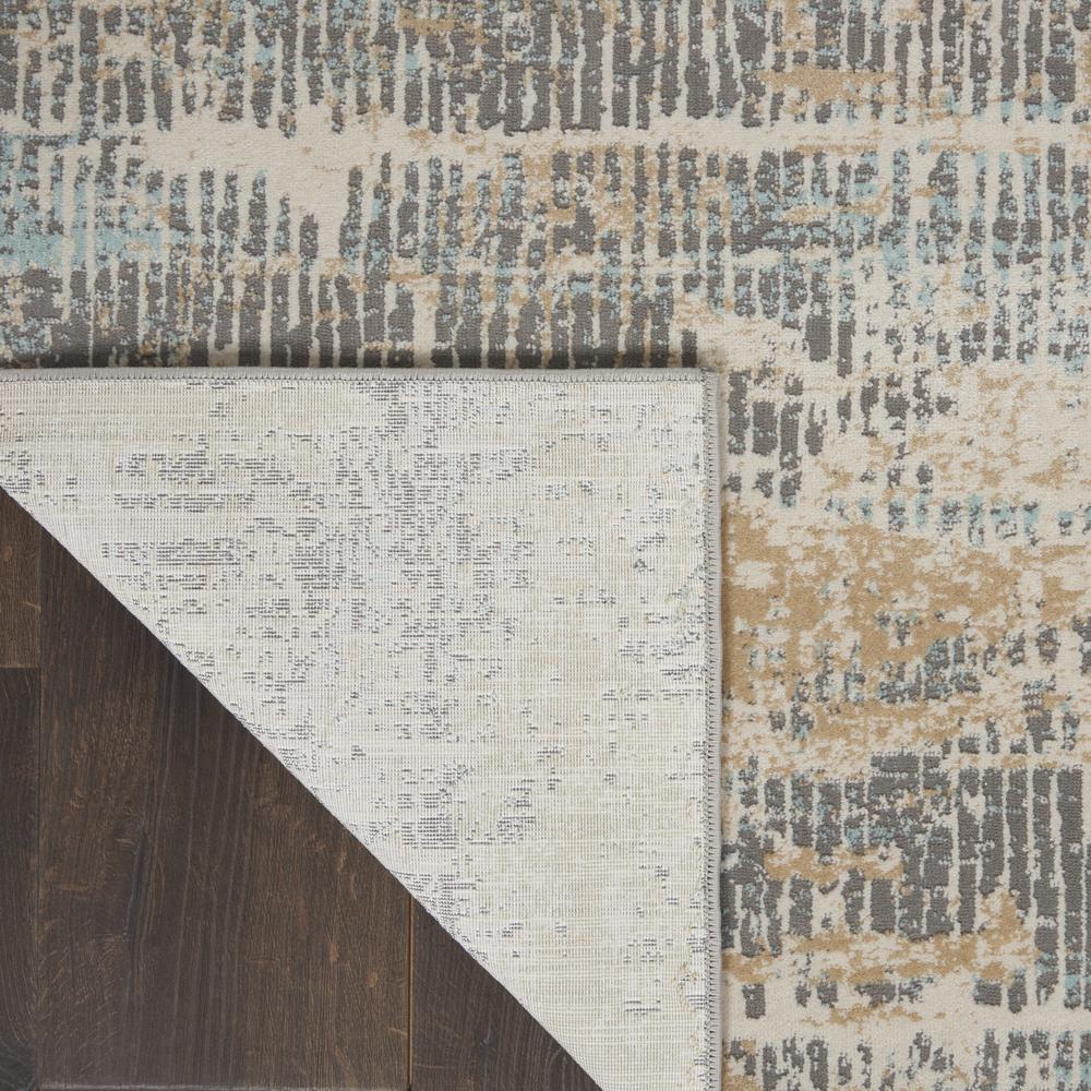 Michael Amini MA90 Uptown Area Rug, Beige/Aqua, 4' x ROUND, UPT03. Picture 3