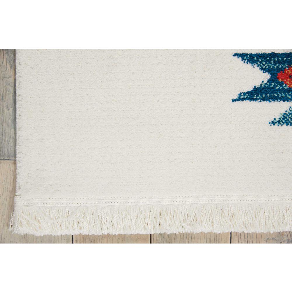 Tribal Decor Area Rug, White, 6'7" x 9'7". Picture 3