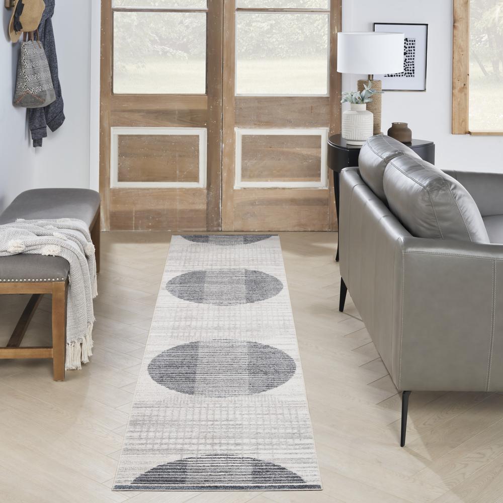 Mid-Century Modern Runner Area Rug, 12' Runner. Picture 3