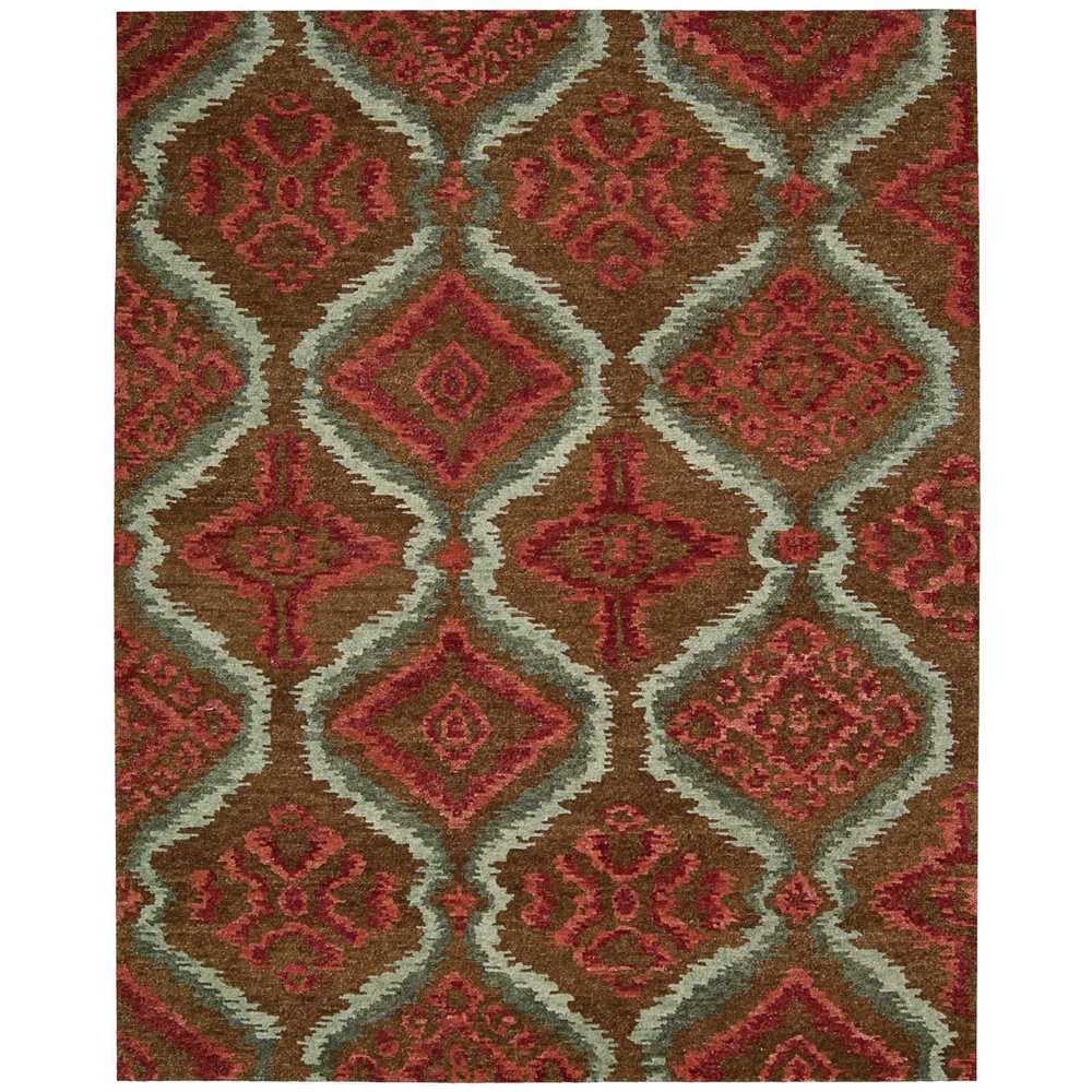 Tahoe Modern Brown/Red Area Rug. Picture 1