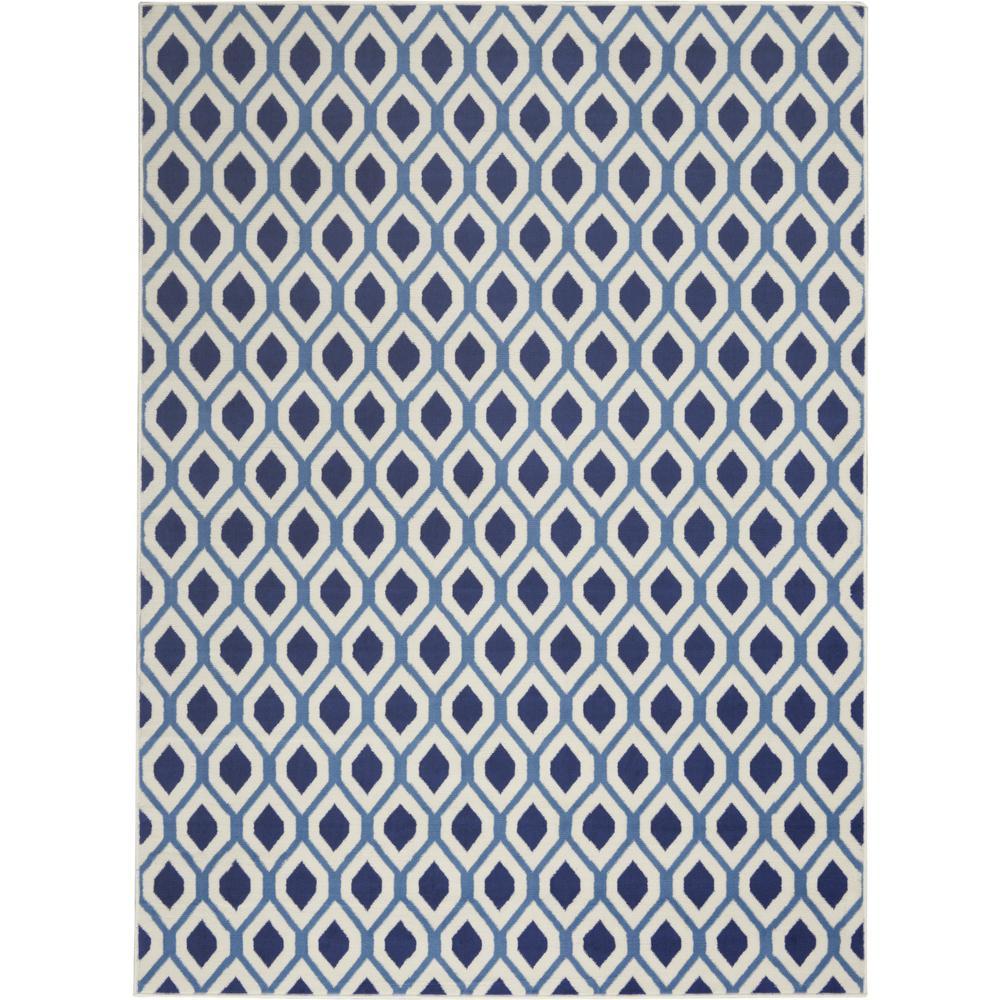 Grafix Area Rug, White/Navy, 5'3" x 7'3". Picture 1