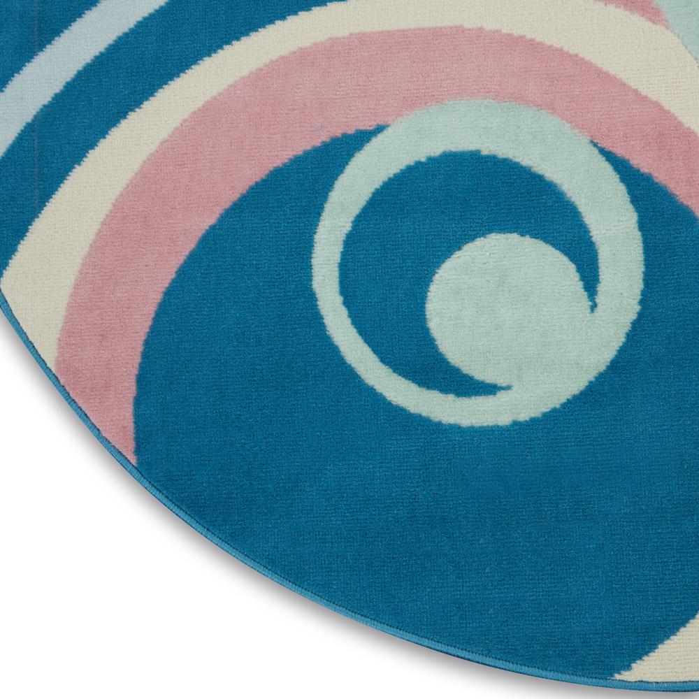 Grafix Area Rug, Blue Multicolor, 5'3"XROUND. Picture 5