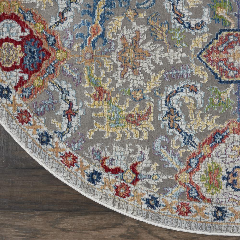 Bohemian Round Area Rug, 4' x Round. Picture 4