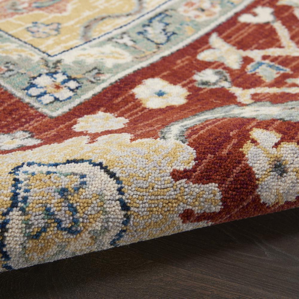 Nourison Parisa 8'6 x 11'6 Gold Brick Area Rug. Picture 7