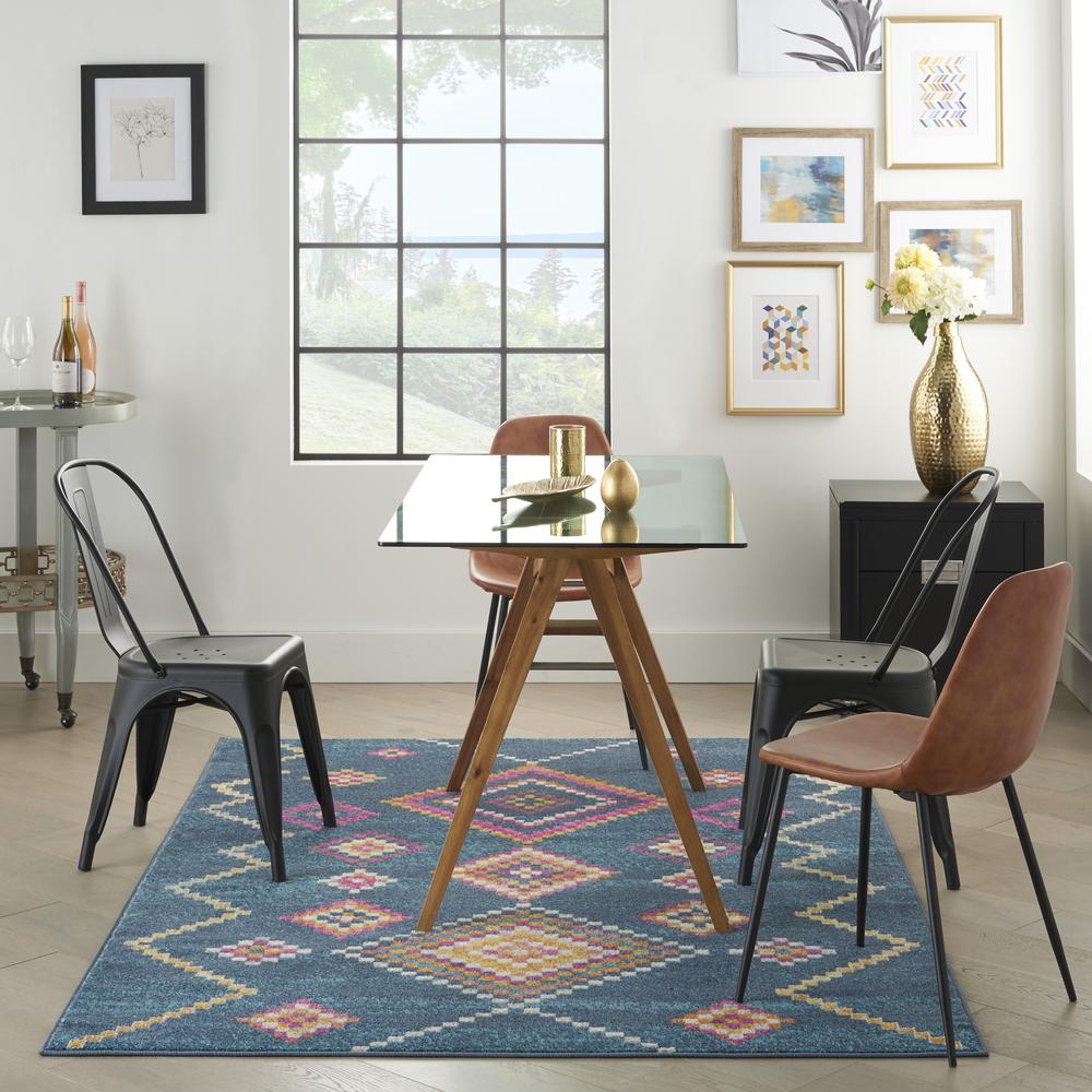 Rectangle Bohemian Machine Made Area Rug. Picture 9