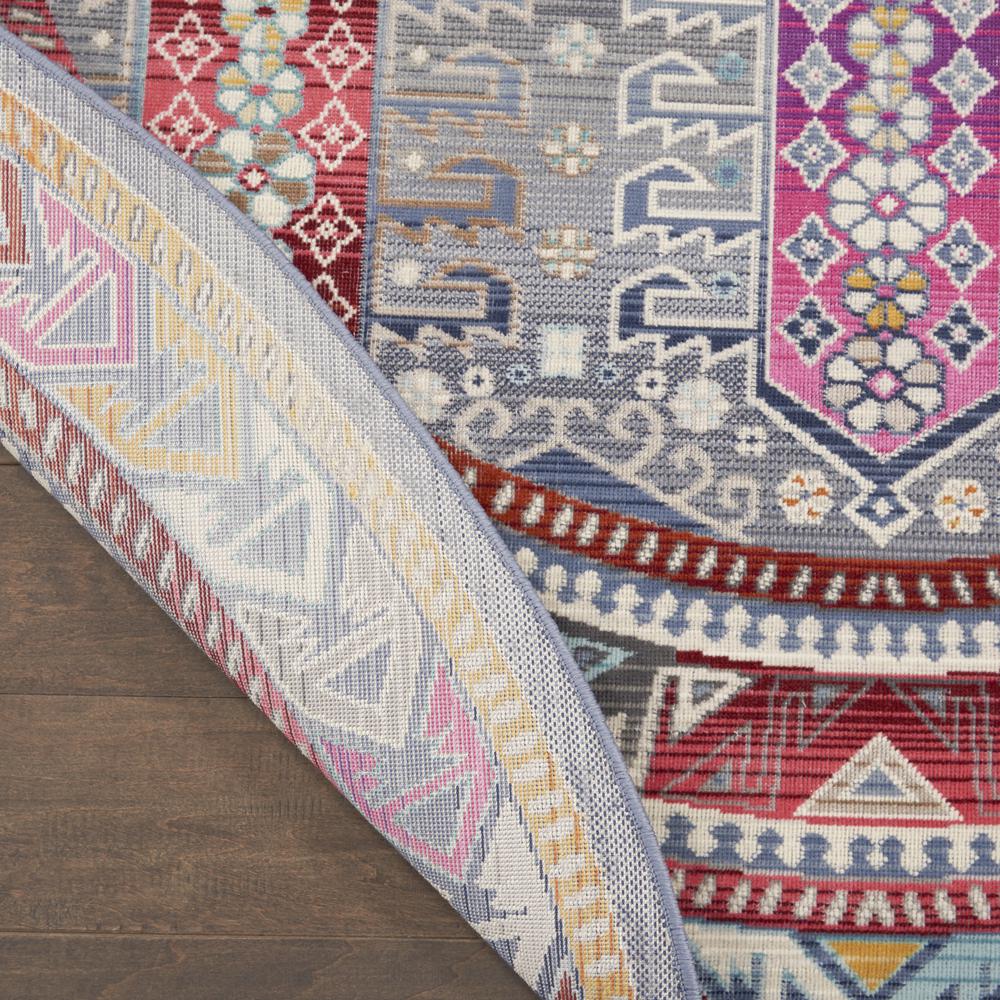 Bohemian Round Area Rug, 4' x Round. Picture 3