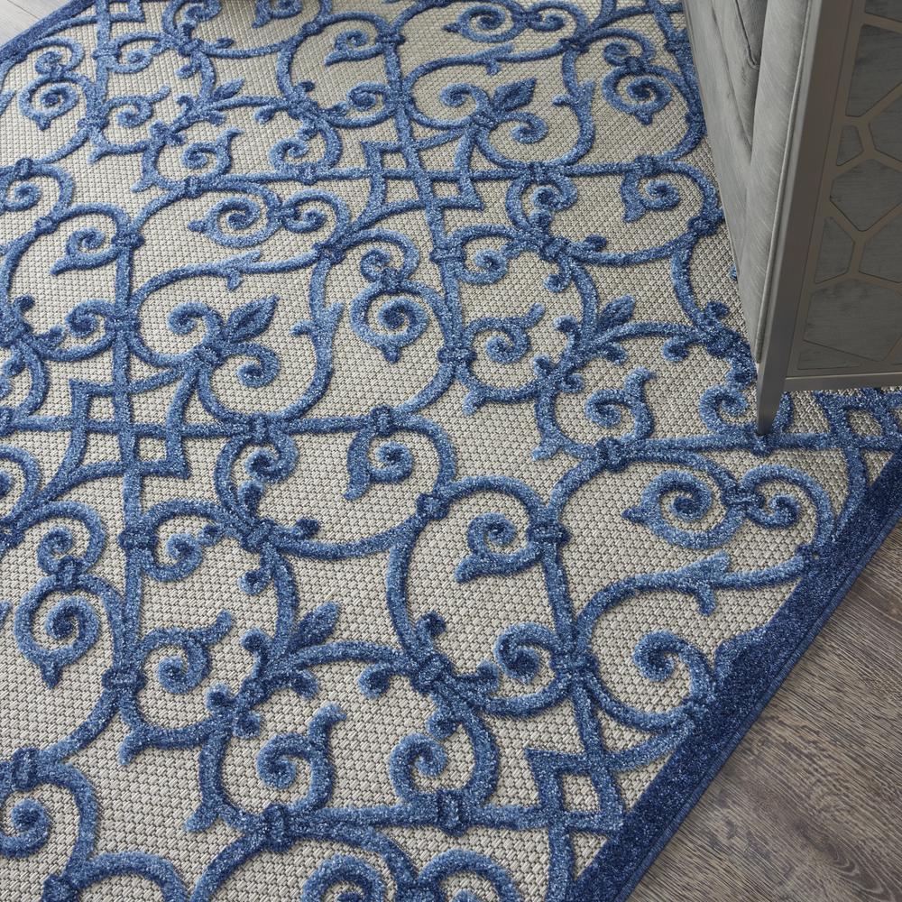 Aloha Area Rug, Grey/Blue, 3'6" x 5'6". Picture 8