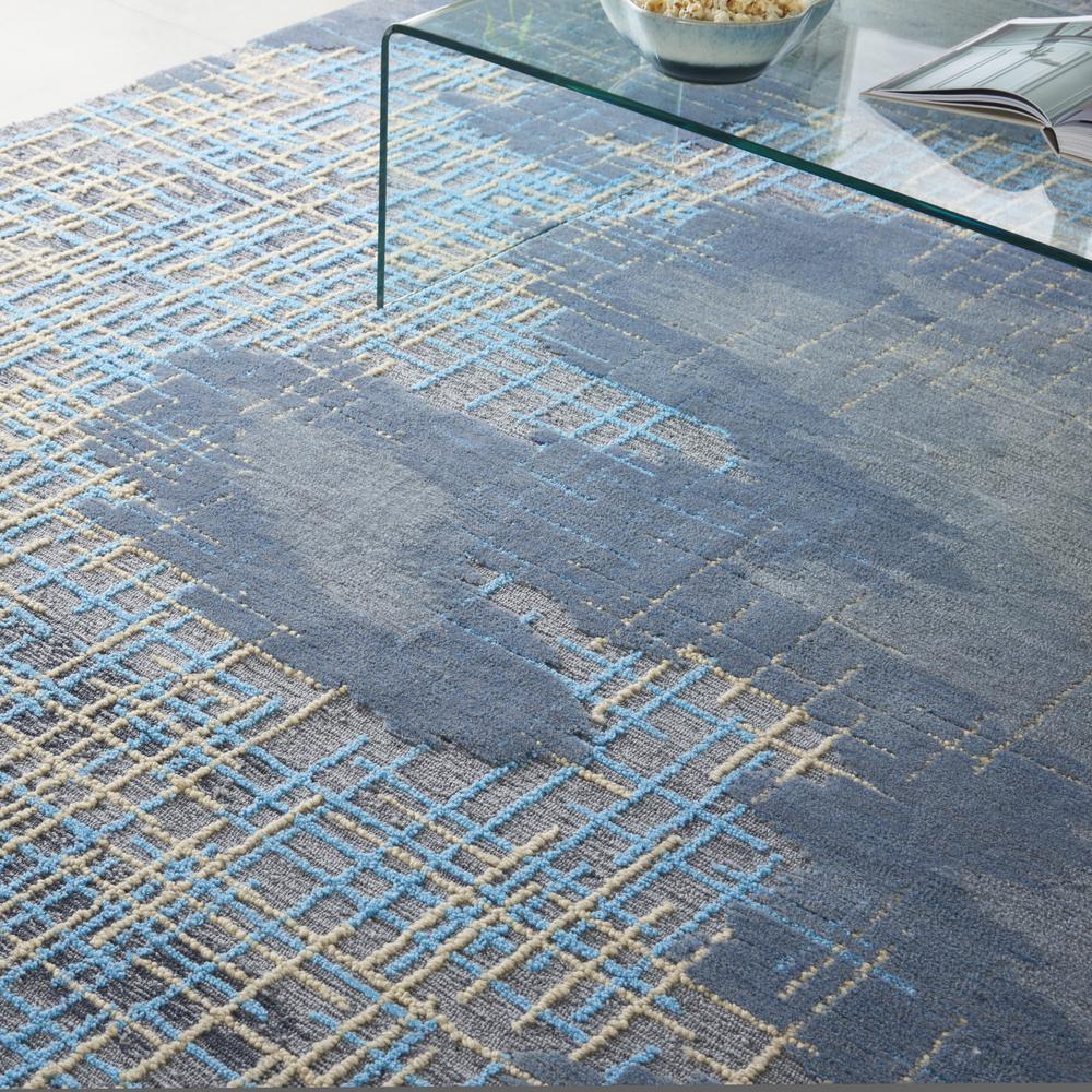 Symmetry Area Rug, Blue/Beige, 8'6" X 11'6". Picture 8