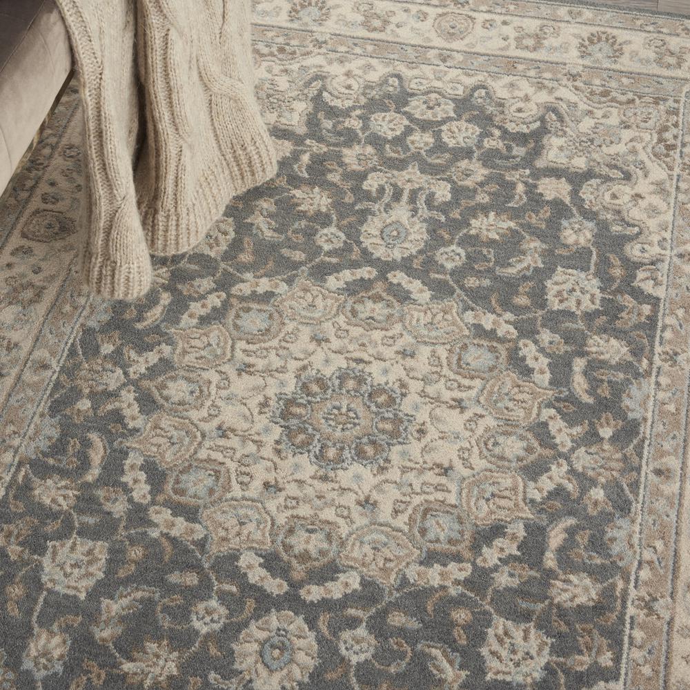 Nourison Living Treasures Area Rug, 3'6" x 5'6", Grey/Ivory. Picture 8