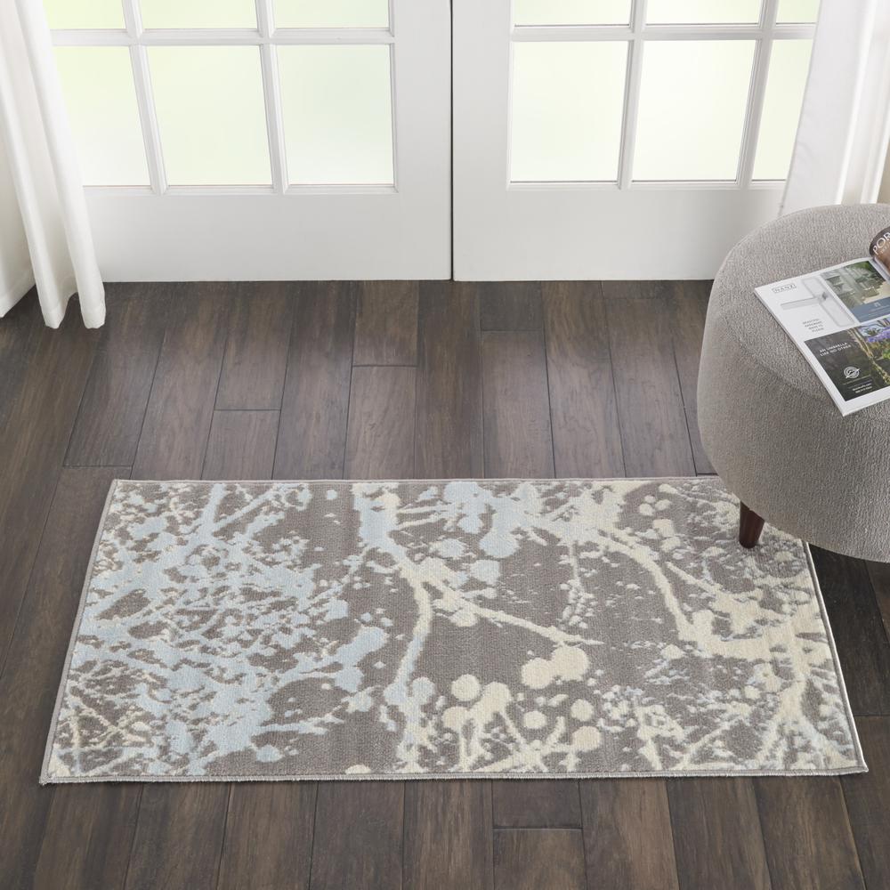 Jubilant Area Rug, Grey, 2' x 4'. Picture 8