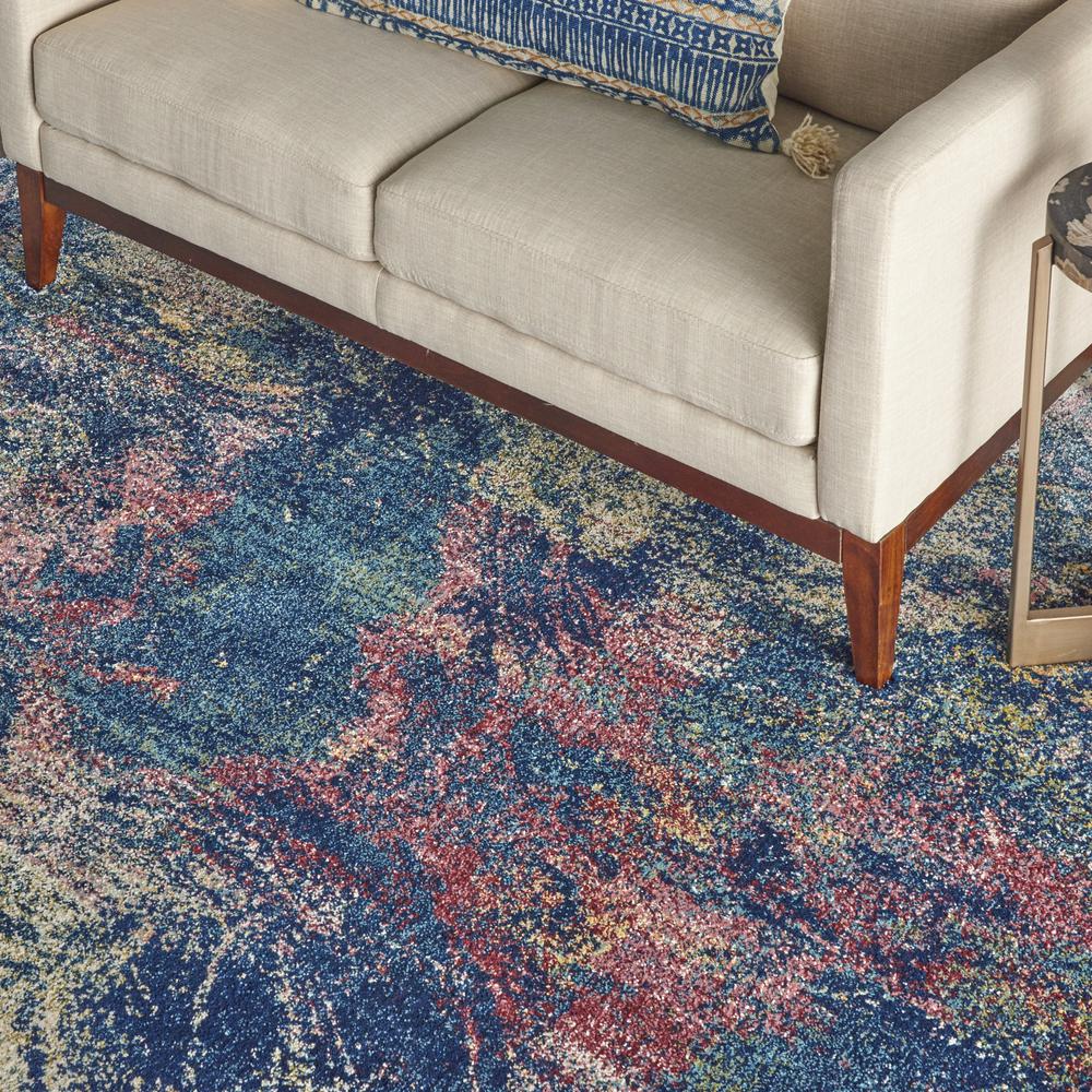 Fusion Area Rug, Blue Multicolor, 7'10" x 10'6". Picture 5