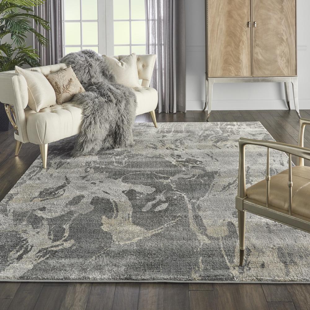 Fusion Area Rug, Beige/Grey, 9'6" x 13'. Picture 4