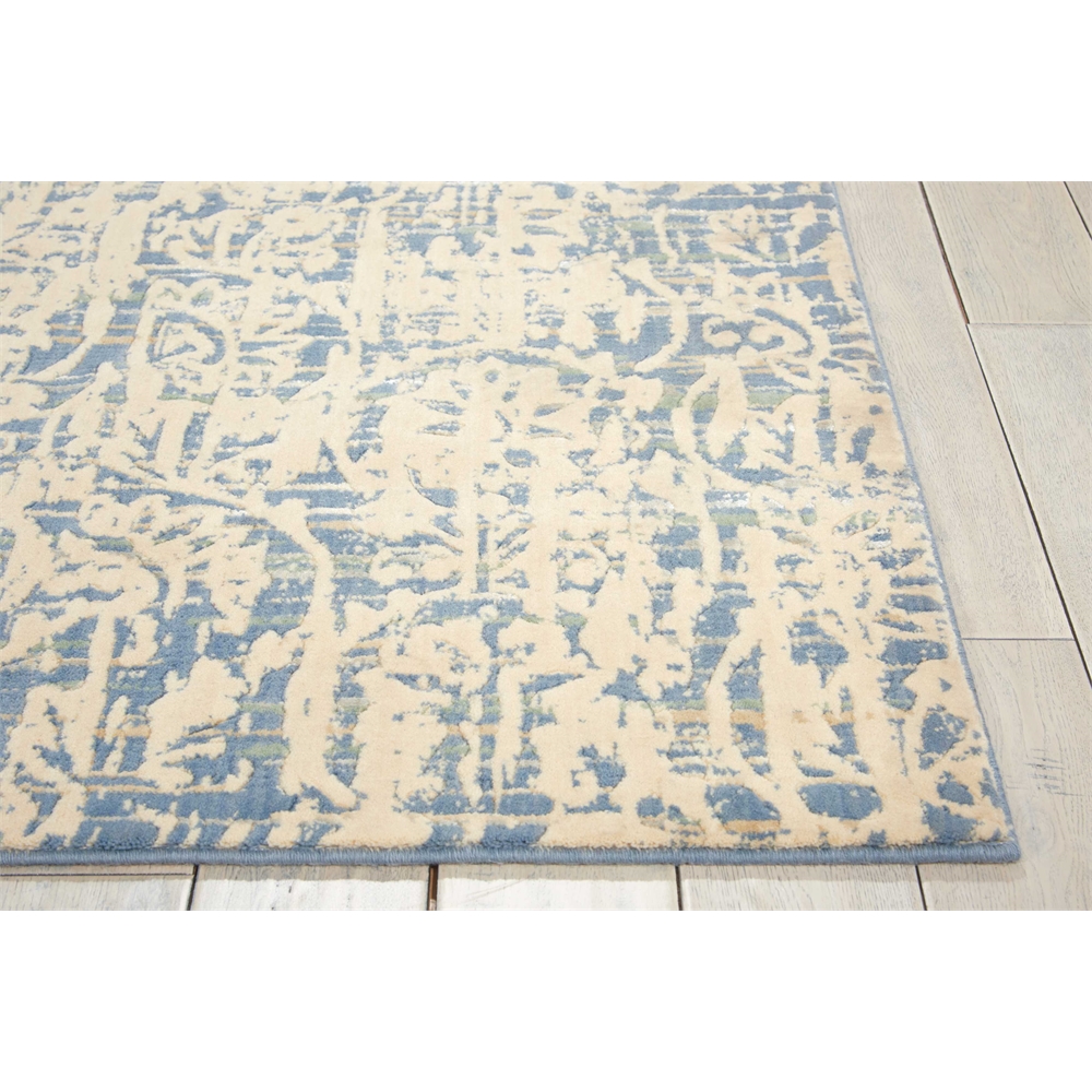Nourison Nepal Ivory Blue Area Rug. Picture 4
