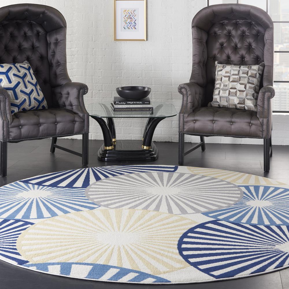 Contemporary Round Area Rug, 8' x Round. Picture 9