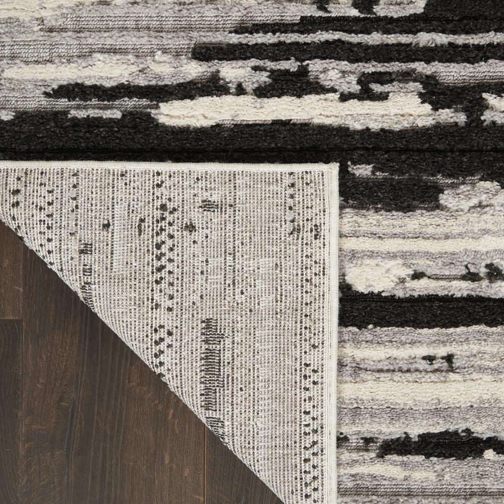Nourison Textured Contemporary Area Rug, 5'3" x 7'3", Ivory/Charcoal. Picture 3