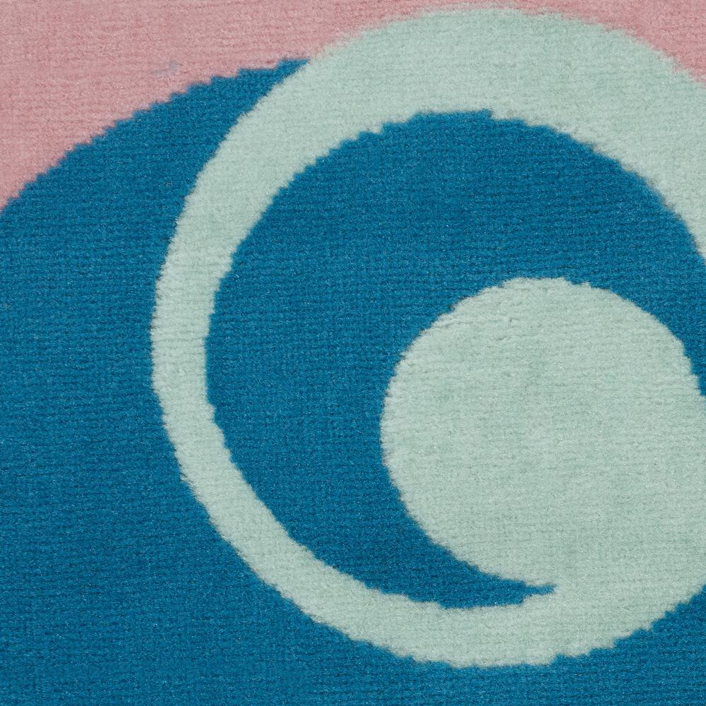 Grafix Area Rug, Blue Multicolor, 5'3"XROUND. Picture 6