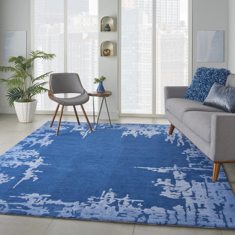 Symmetry Area Rug, Navy Blue, 8'6" X 11'6". Picture 9