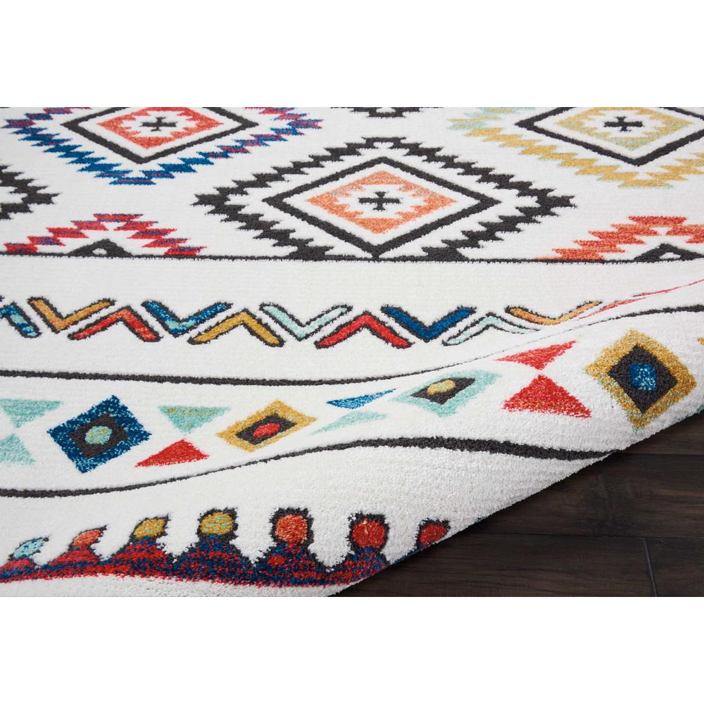 Tribal Decor Area Rug, White, 7'10" x 10'9". Picture 4