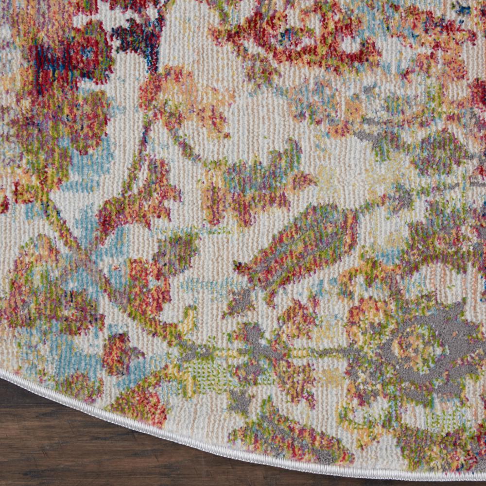 Vintage Round Area Rug, 4' x Round. Picture 4