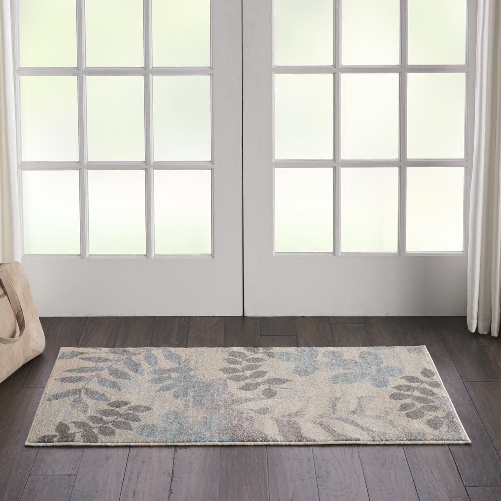 Tranquil Area Rug, Ivory/Light Blue, 2' x 4'. Picture 2