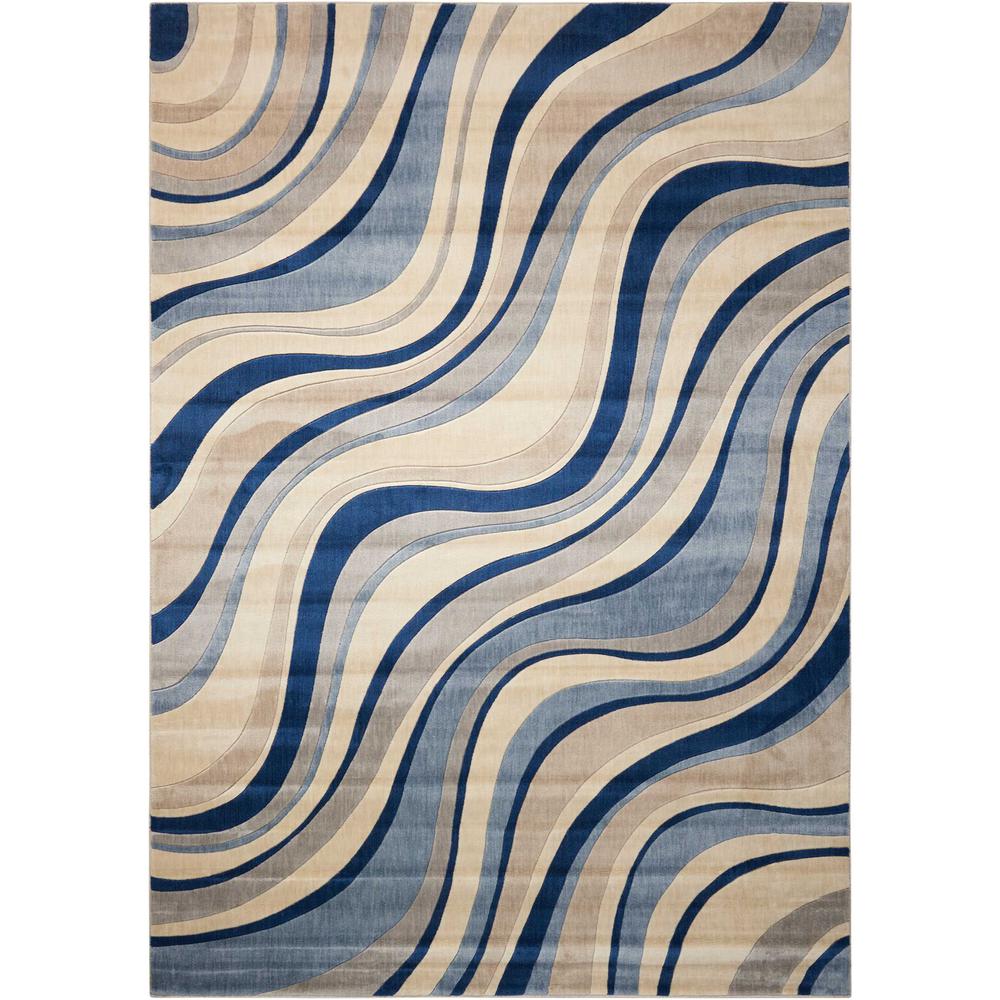 Nourison Somerset Ivory Blue Area Rug. Picture 1