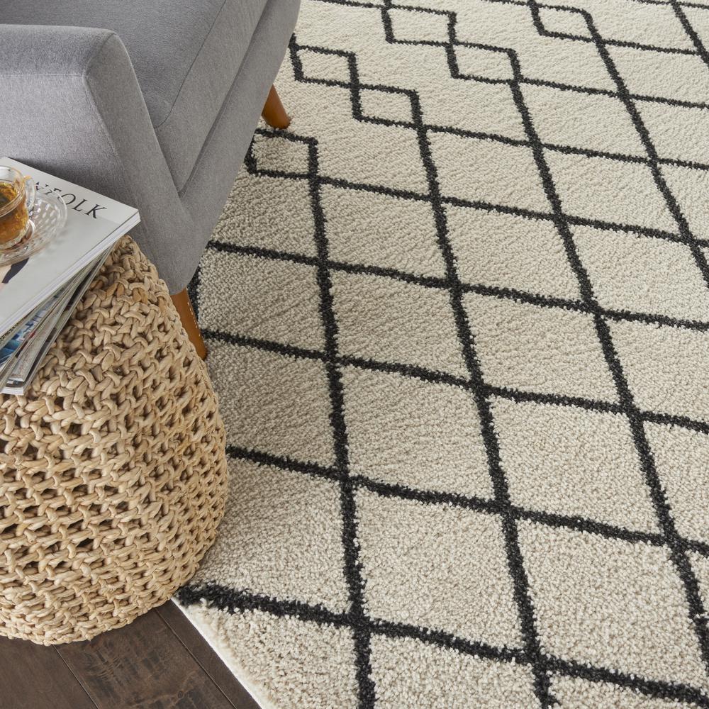Nourison Home Geometric Shag Area Rug. Picture 9