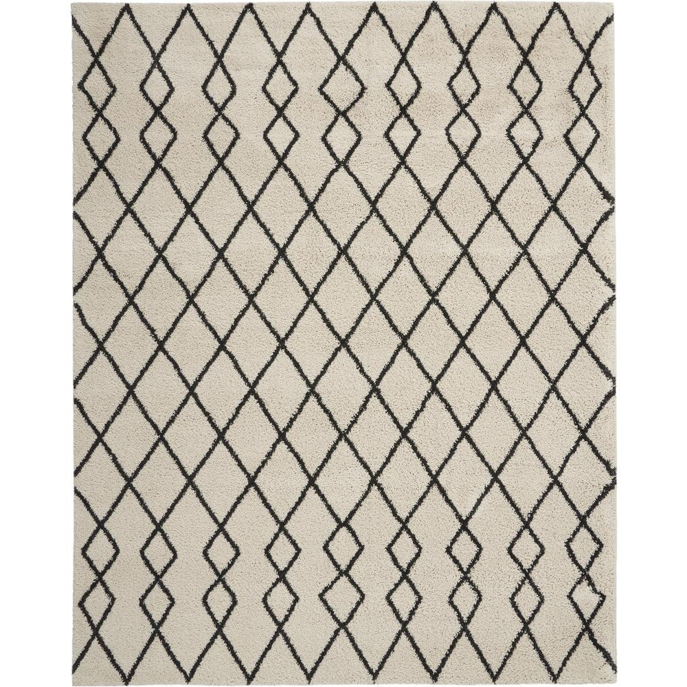 Nourison Home Geometric Shag Area Rug. Picture 1