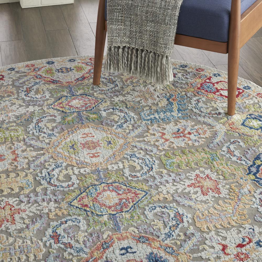 Bohemian Round Area Rug, 6' x Round. Picture 8